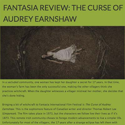 FANTASIA REVIEW: THE CURSE OF AUDREY EARNSHAW